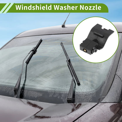 Windshield Washer Nozzle 2 x for Toyota Sienna, Venza (2011-2020) Black
