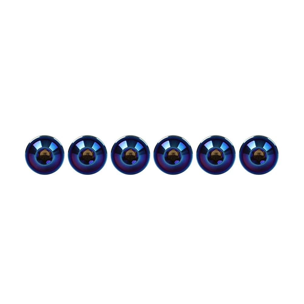 6 x M6x20mm Titanium Alloy Torx Head Bolts for Bike Motor - Blue