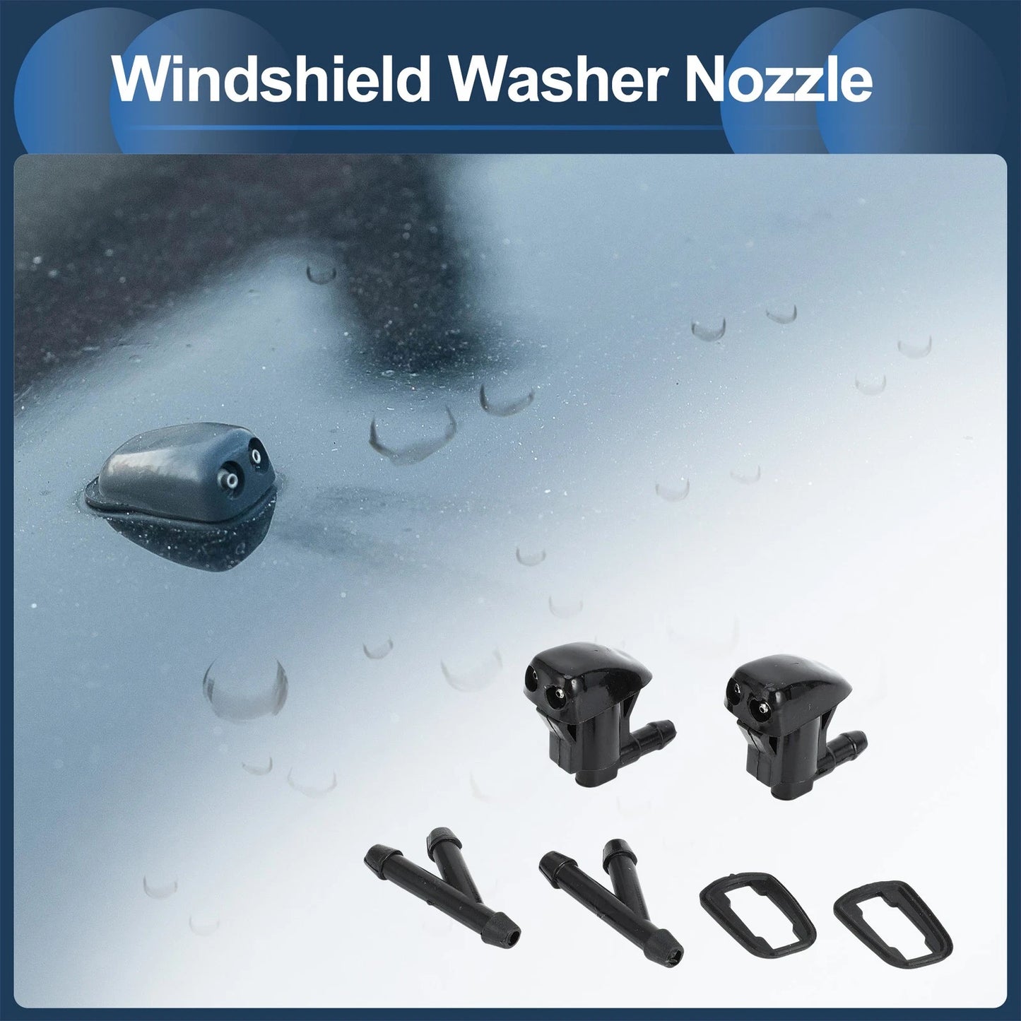 1 x Windshield Washer Nozzle with Hose Connector for Jeep