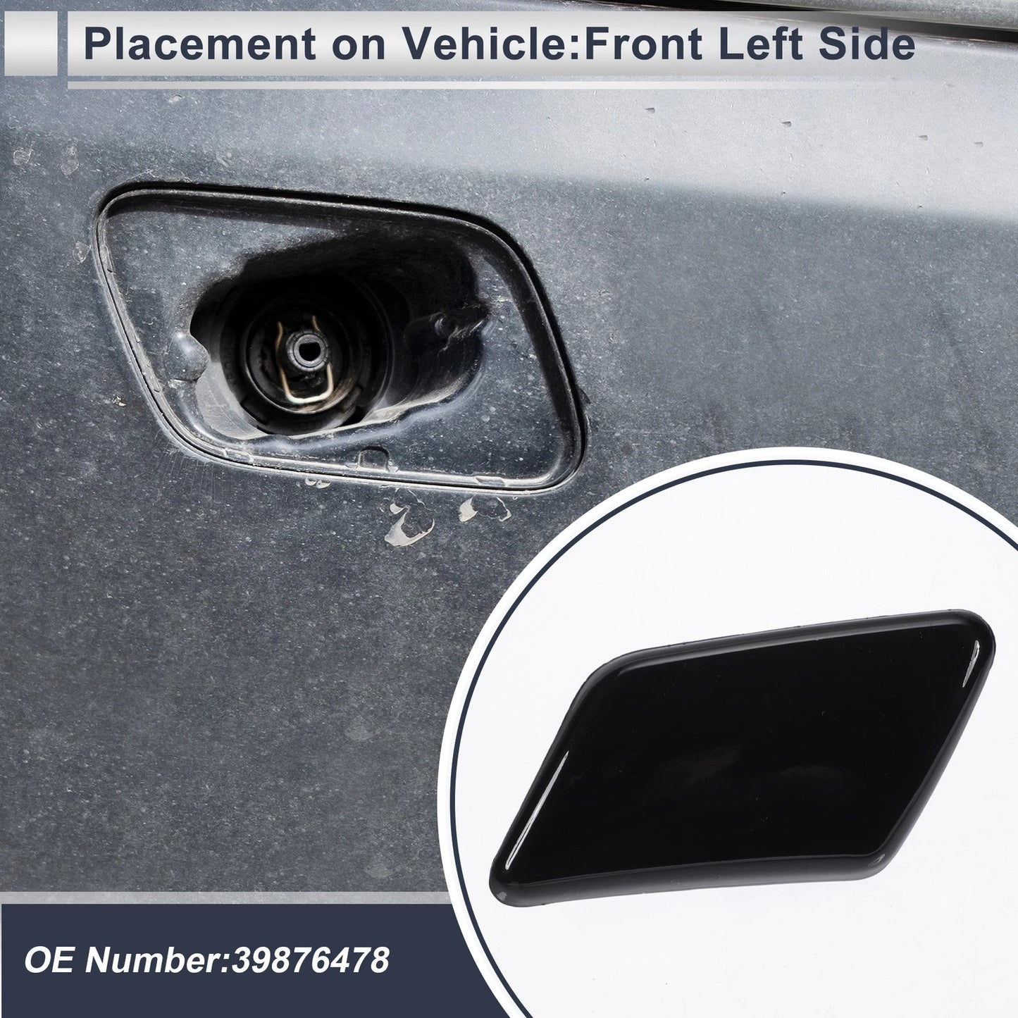 Bumper Headlight Washer Nozzle Cover for Volvo C30 (2007-2013)