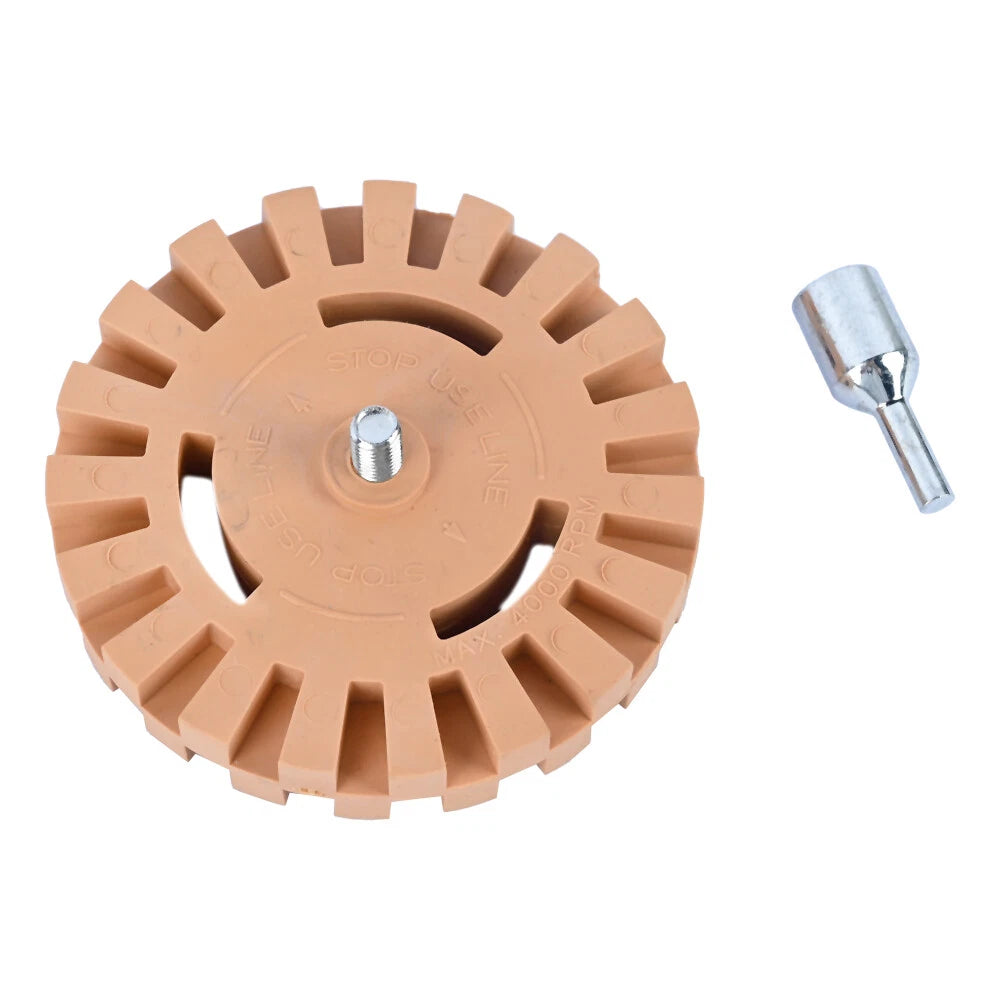 Decal Remover Eraser Wheel 4 Inch Rubber Pinstripe for Drill Arbor Adapter