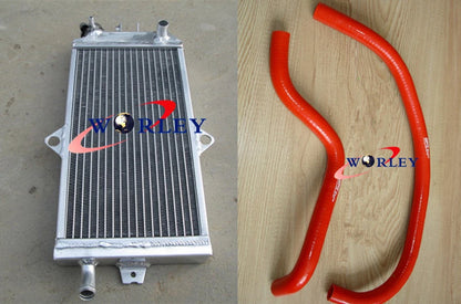 3-Core Aluminum Radiator & White Hose for Suzuki LT250R (85-92)