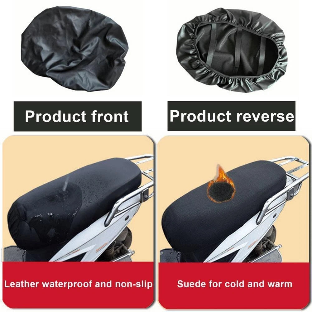 Scooter Cushion Seat Cover Waterproof Black Leather for Scooter