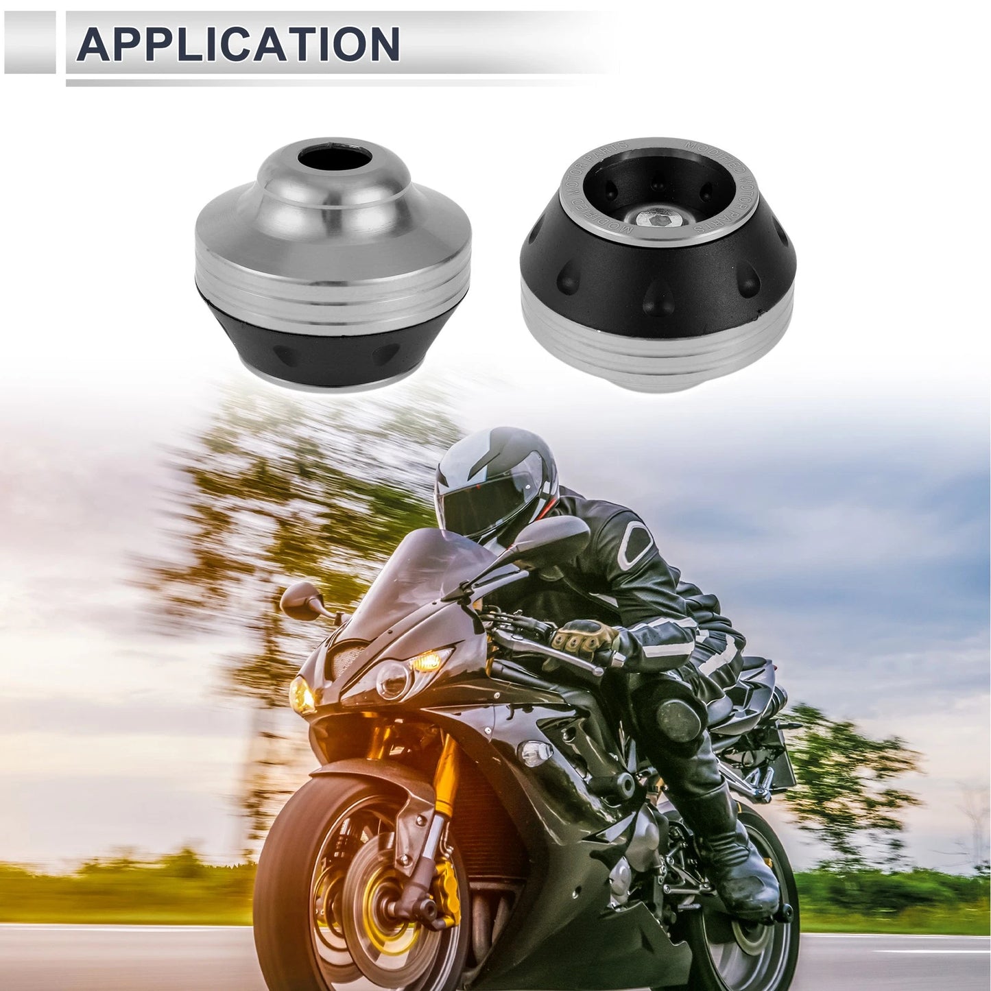 Slider Frame / 15mm Aluminum Alloy Plastic 2 x / Motorcycle for Make Model