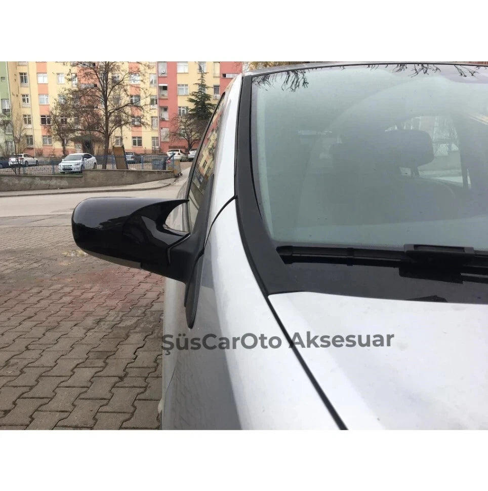 Side View Mirror Covers for Renault Megane 3 Mk3 (2008-2016) - Gloss Black 2 Piece
