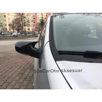 Side View Mirror Covers for Renault Megane 3 Mk3 (2008-2016) - Gloss Black 2 Piece