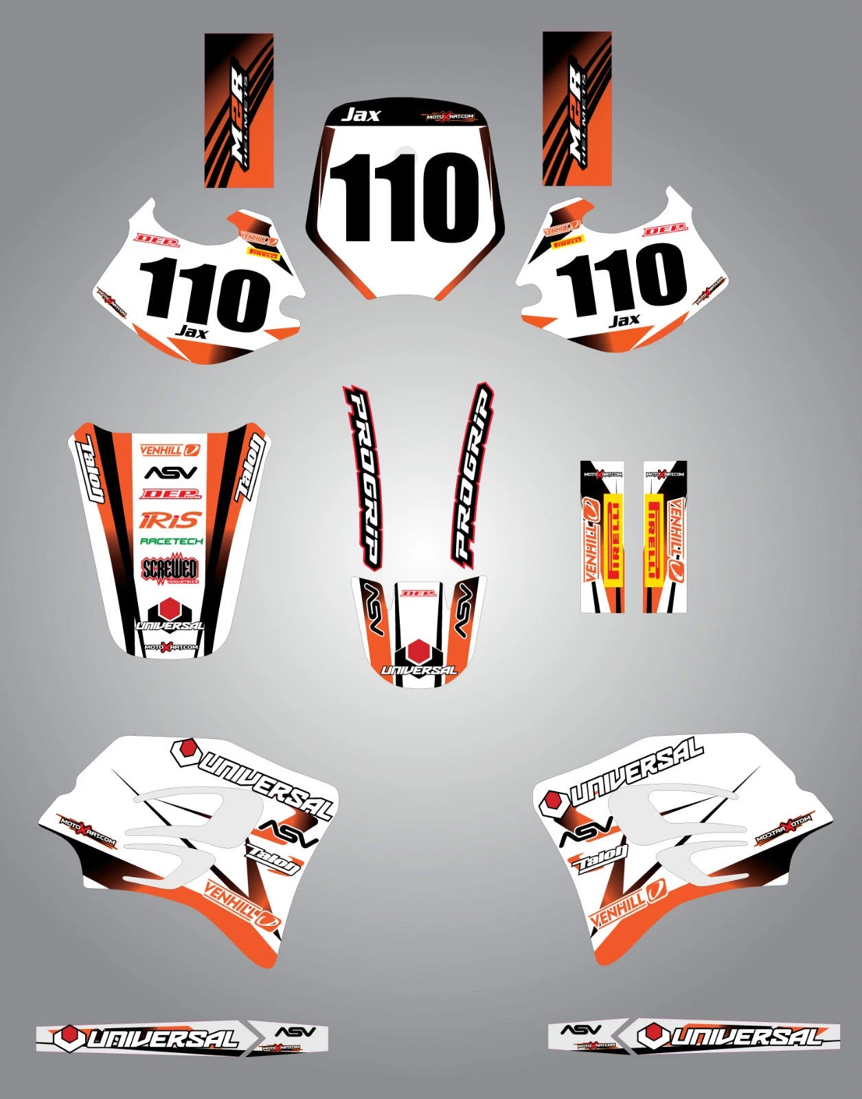 Custom Graphic Kit - STORM for KTM 65 (1998-2001) Stickers/Decals