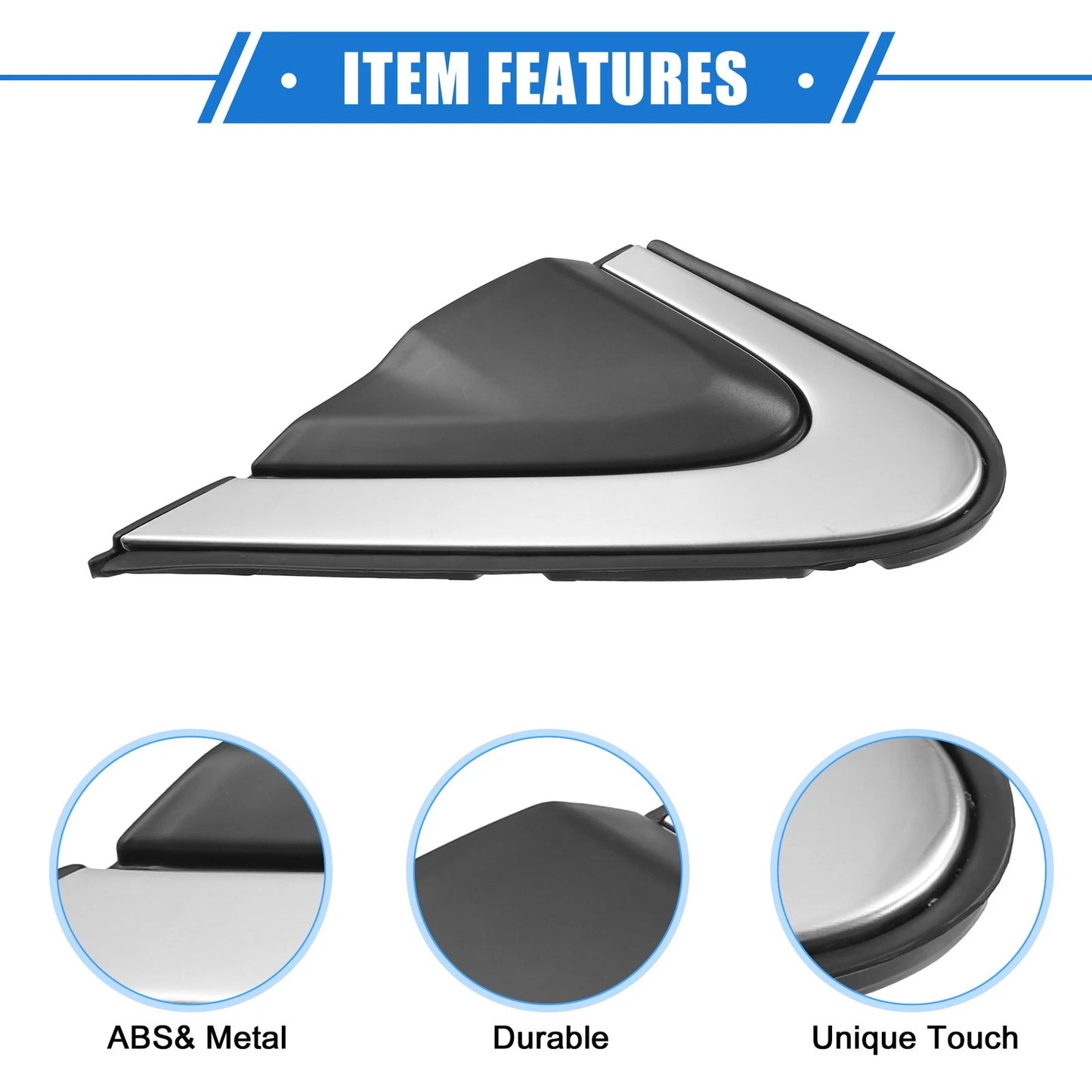 Front Left Door Mirror Flag Cover for Honda CR-V (2012-2016) Black