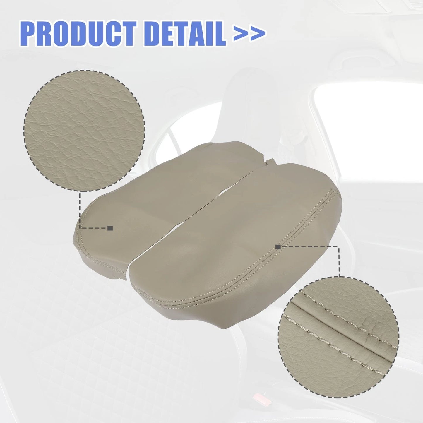1 Pair Console Armrest Cover for Acura MDX Beige (2007-2013)