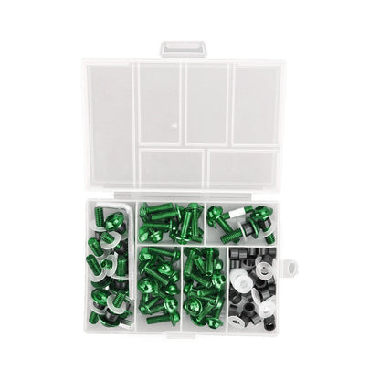 158 Piece Green Aluminium Fairing Screw Trim Bolts Set for F2