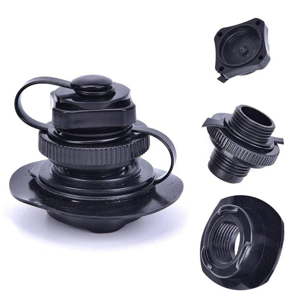 Black Air Valve for Intex Inflatable Boats/Airbeds, Easy Install