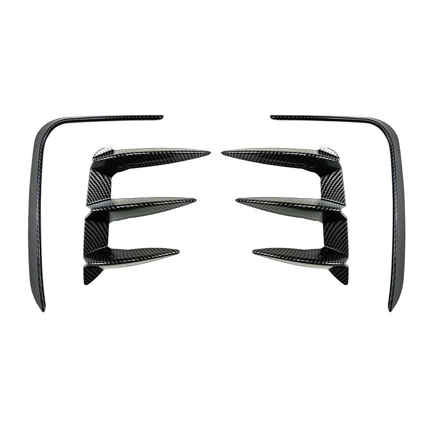 For 2022-23 BMW X3 G01 LCI M-Sport Gloss Black Rear Bumper Vent Side Canards