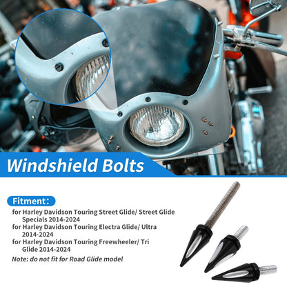 Windshield Bolts for Harley Davidson Touring Electra Glide/Ultra (2014–2024)