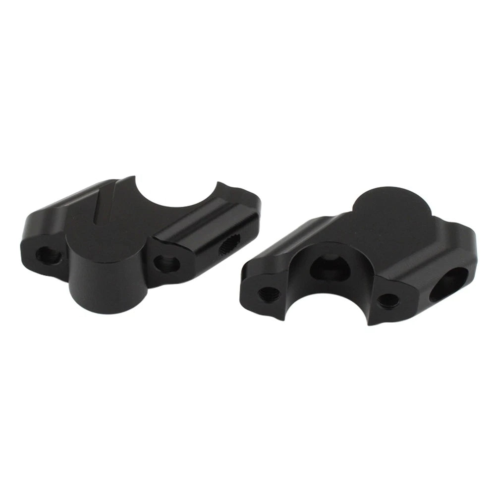 Black Offset Handlebar Riser Clamp for Yamaha Tenere 700 (2019-2025)