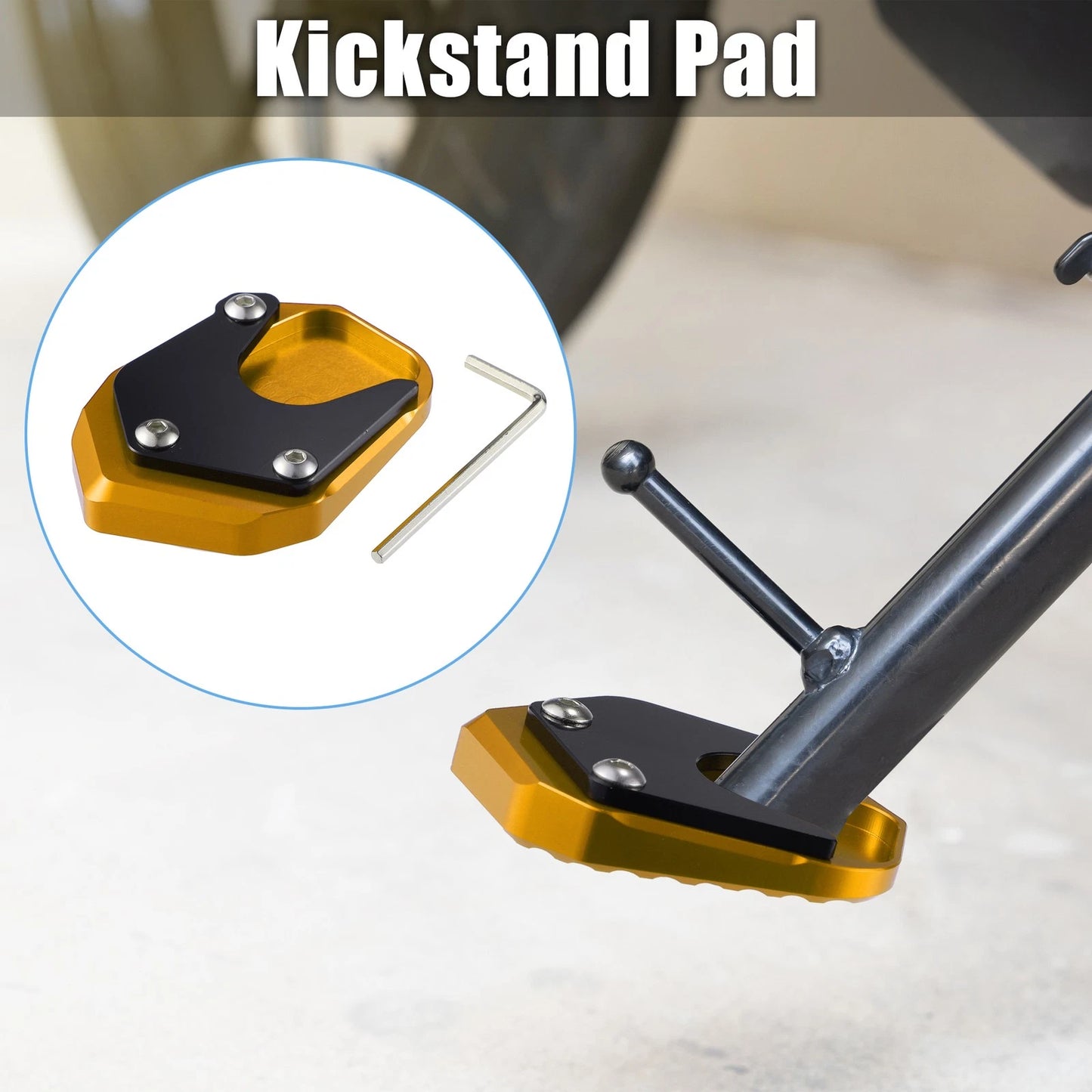 1 Set Aluminum Kickstand Plate Pad Gold for Honda
