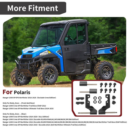Half Door Hinge Hardware Kit for Polaris Ranger Crew XP 1000 (2017–2024)