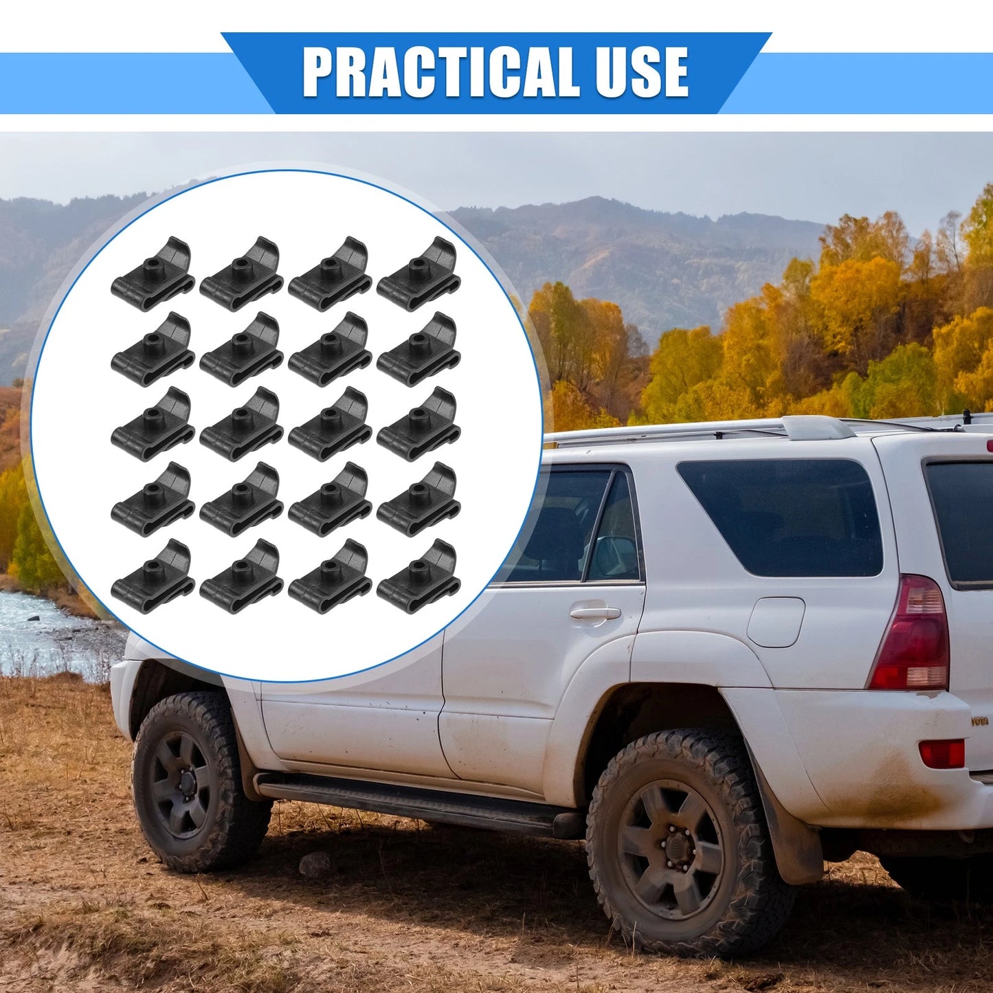 20 Pcs Fender Flare Bumper U Nut Clip for Toyota Highlander (2006–2010)