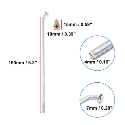 Wheel Spokes / 36pcs 4mm Dia 170mm Length / for Motorcycle