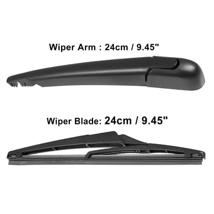 9" Rear Windshield Wiper Blade Arm Set for Peugeot 308 (2013-2020)