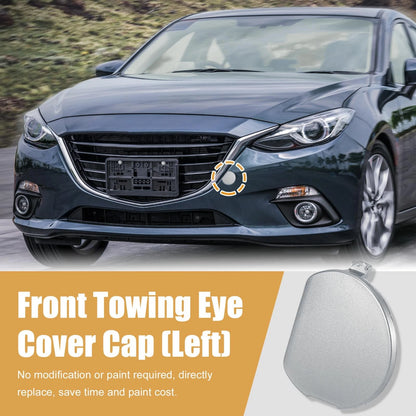 Silver Tone Front Bumper Tow Hook Eye Cover for Mazda 3 (2014-2016)
