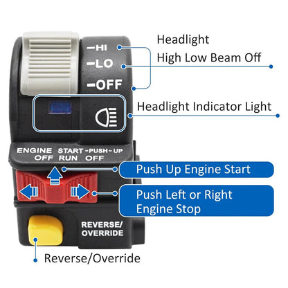 Left Handlebar Start Switch Headlight for Polaris ATV Xplorer 400 Xpedition 425 (1996-2004)