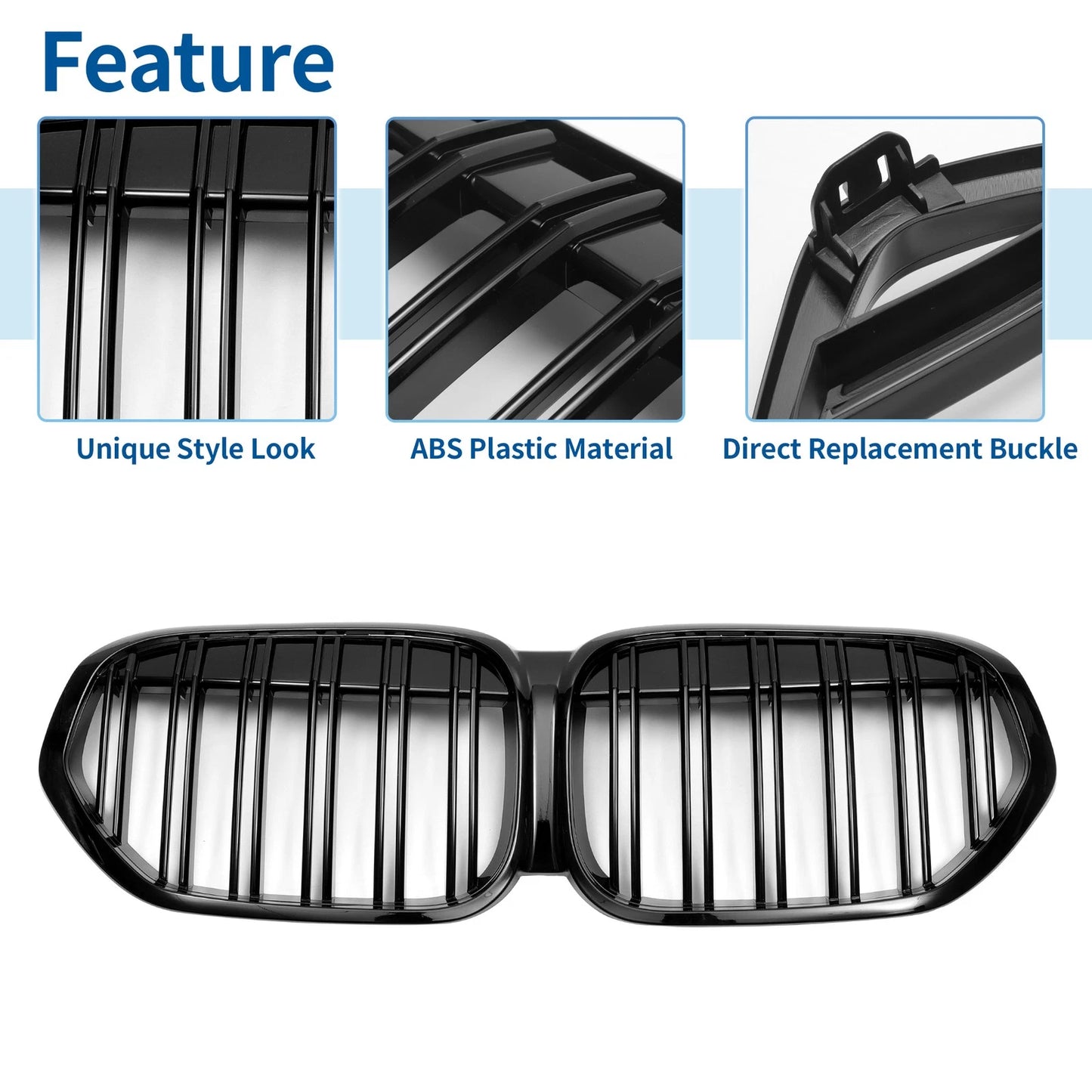 Front Upper Bumper Grille for BMW X1 F48 (2016-2023)