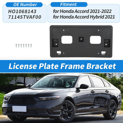 Front License Plate Bracket for Honda Accord (2021-2022) Black