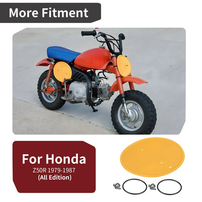 Honda Z50/Z50R Front Number Plate with Clips & Bands 1979-1987