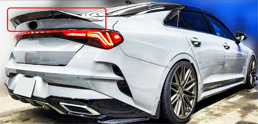 Glossy Black R Style Rear Spoiler Wing Lip for Kia K5 Optima (2021-2024)