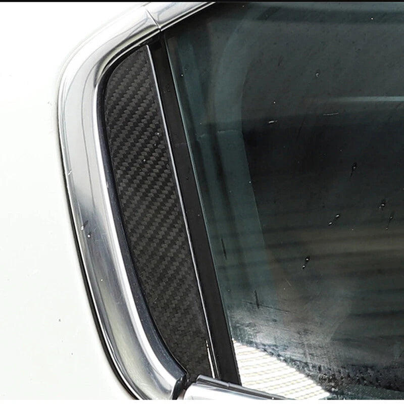 Real Carbon Fiber Extrior Door C Pillar Cover Trim For Maserati Ghibli 13-21