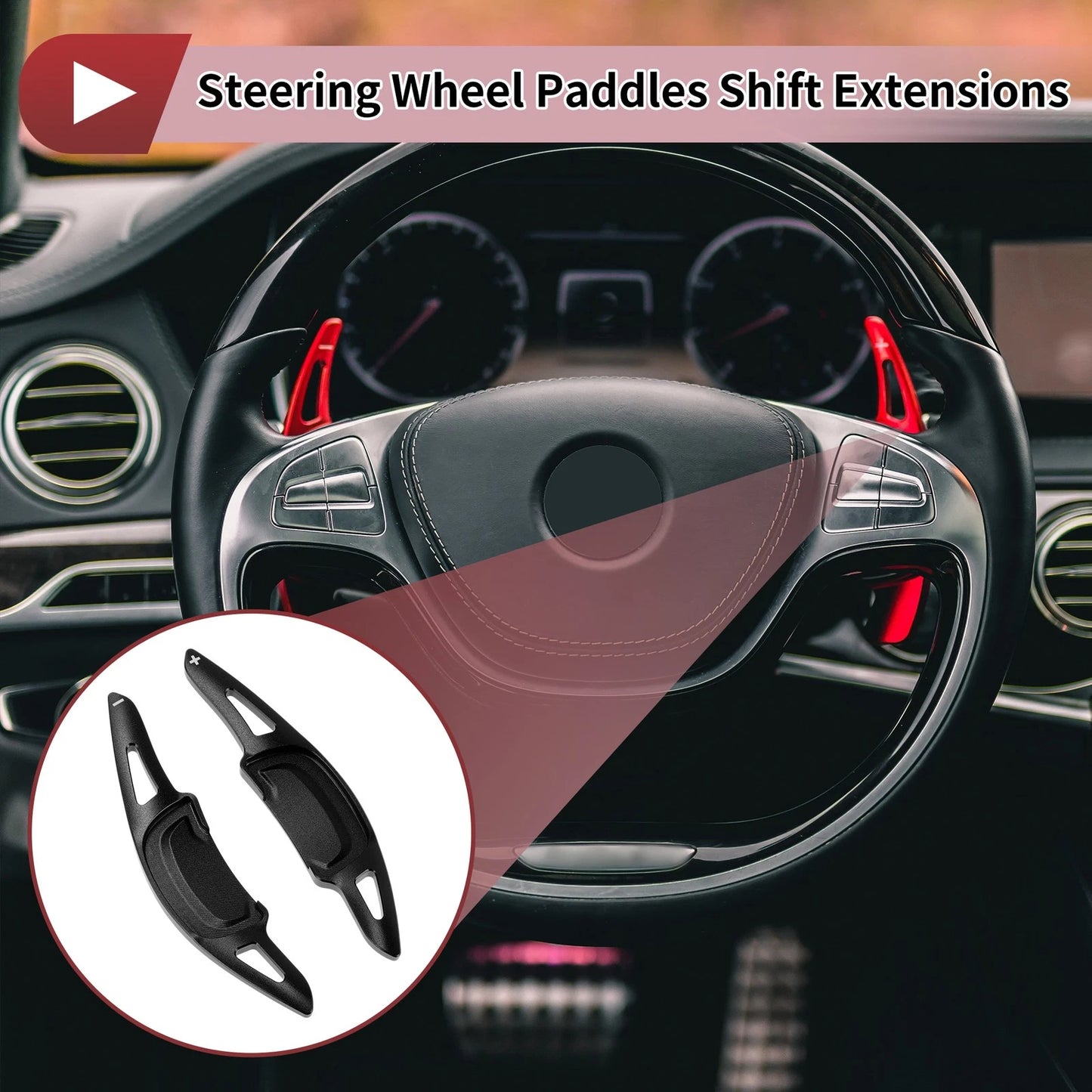Black Aluminum Alloy Steering Wheel Paddles for Mazda Axela (2020-2021)