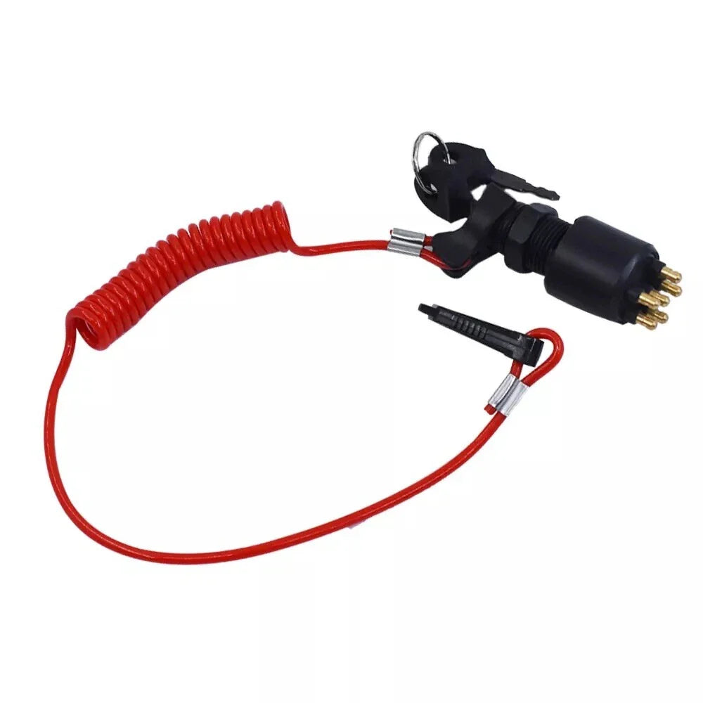 Ignition Switch Key w/Lanyard for OMC BRP Johnson Evinrude 1996-Up Boat