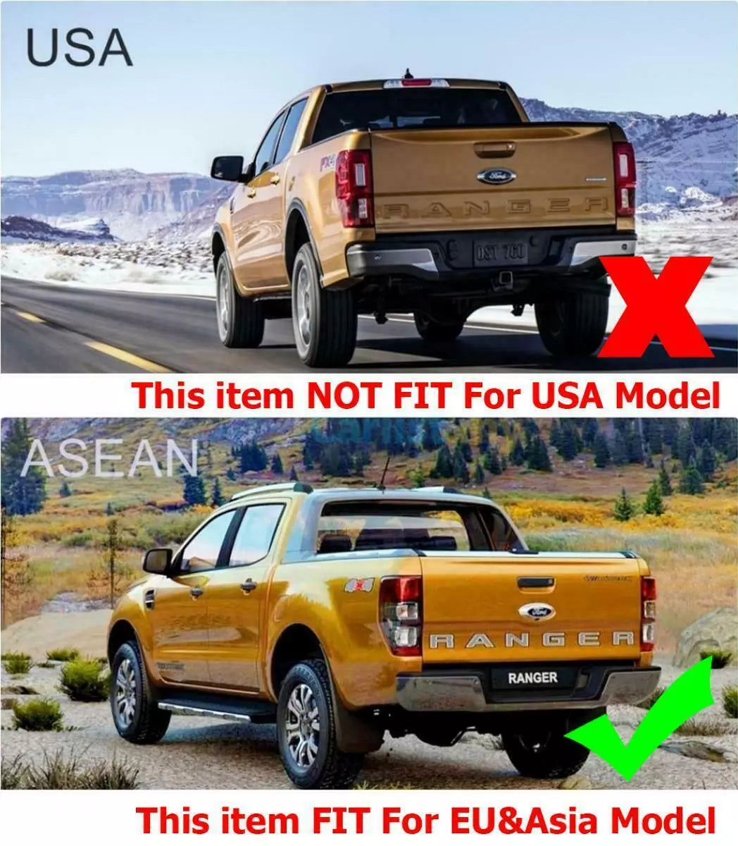 2 x Black Matt Tail Light Covers for Ford Ranger Px(2012-2015)