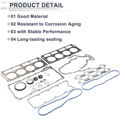 Gen 3 LS Head Gasket Kit 4.8L 5.3L 5.7L for GM Chevy LS1 LS6 LQ4 LQ9 1 Set