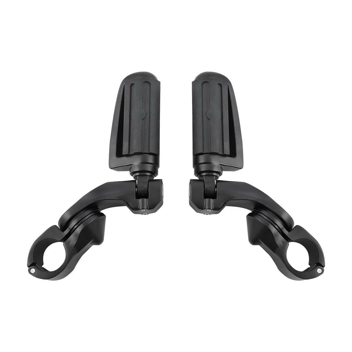 Matte Black 32mm Short Angled Highway Bar Engine Guard Pegs Mounts Footpegs