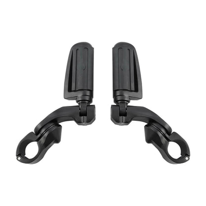 Matte Black 32mm Short Angled Highway Bar Engine Guard Pegs Mounts Footpegs