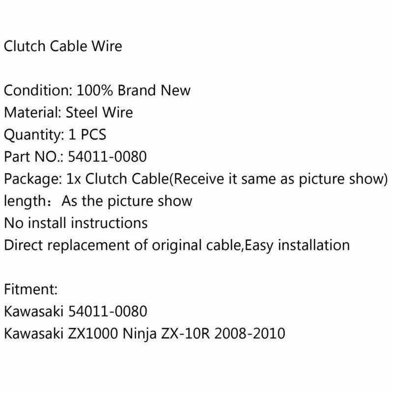 Clutch Cable for Kawasaki ZX1000 Ninja ZX-10R (2008-2010)