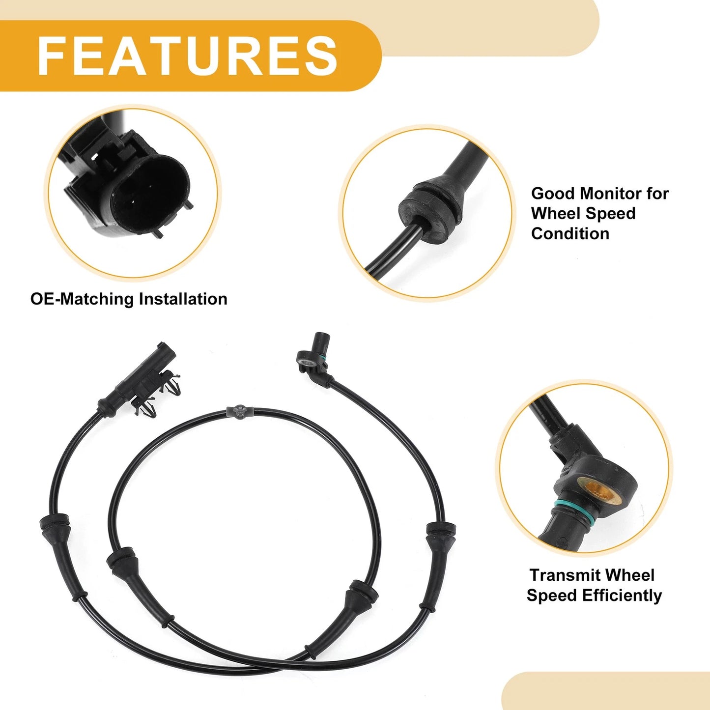 ABS Wheel Speed Sensor for Nissan Armada (2012-2015) Rear Left & Right