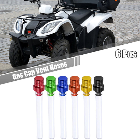 6pcs Gas Fuel Air Vent Hose Breather One Way Clear Tube 6 Colors for Motorcycle