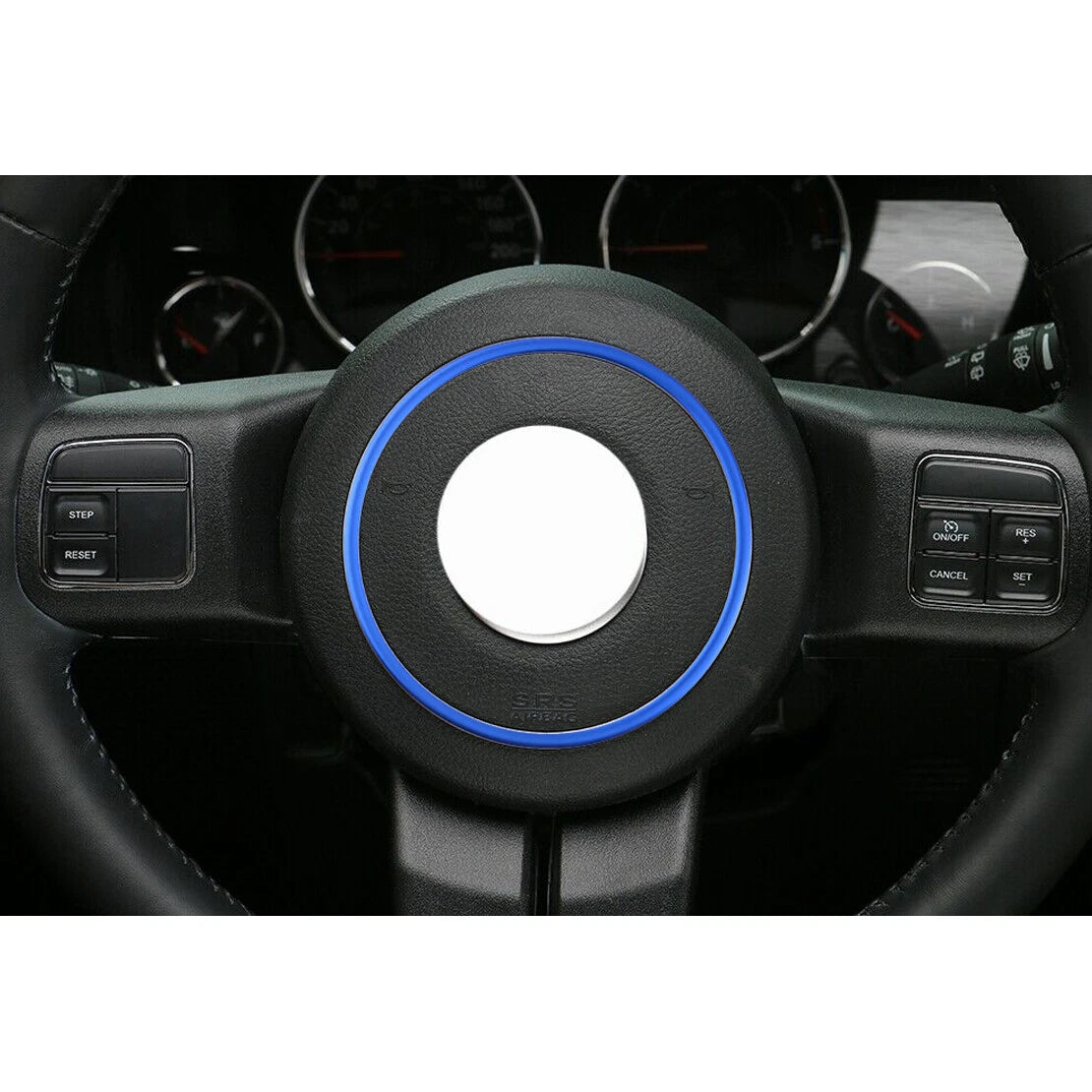 Blue Steering Wheel Center Trim Ring for Jeep Compass Grand Cherokee (2007-2023)