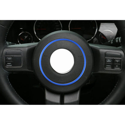 Blue Steering Wheel Center Trim Ring for Jeep Compass Grand Cherokee (2007-2023)