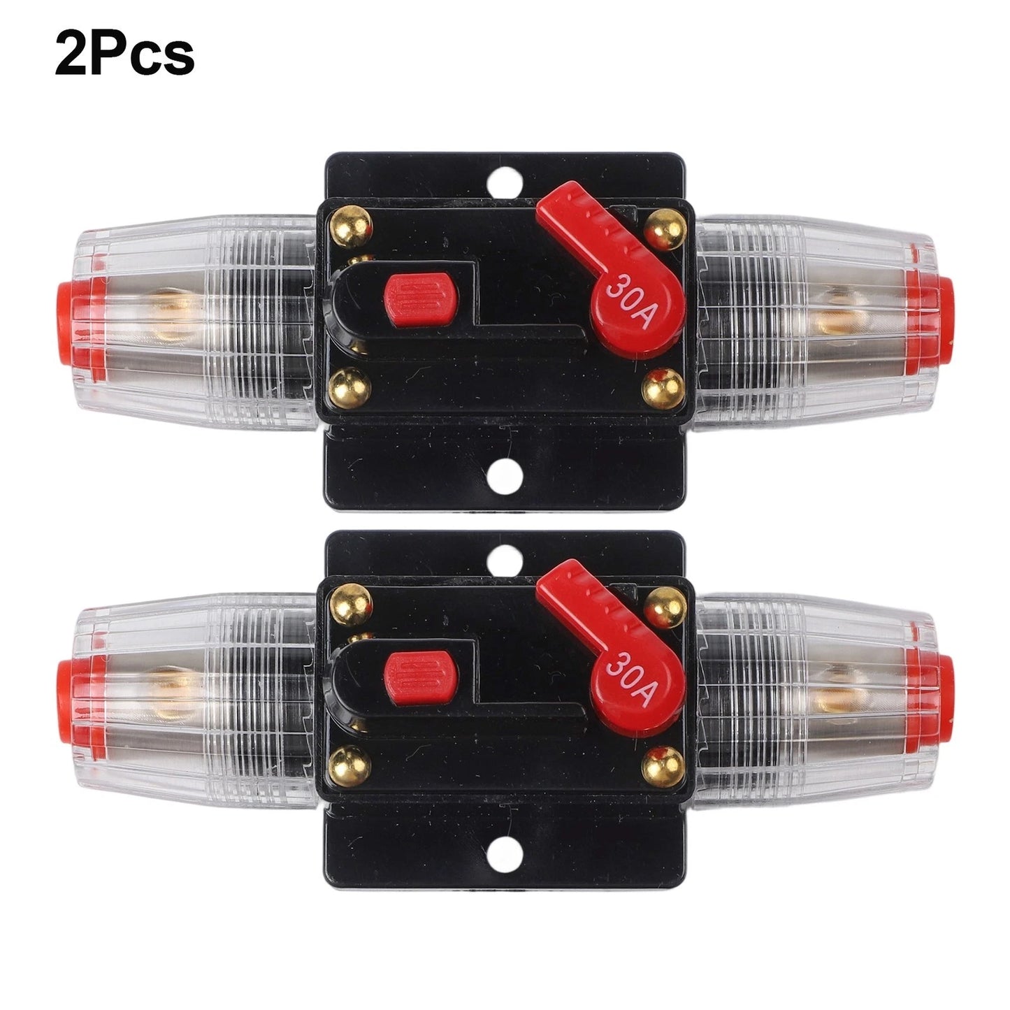 2 x 1224V DC 30A Resettable Fuse Breaker for Automotive Electrical Safety