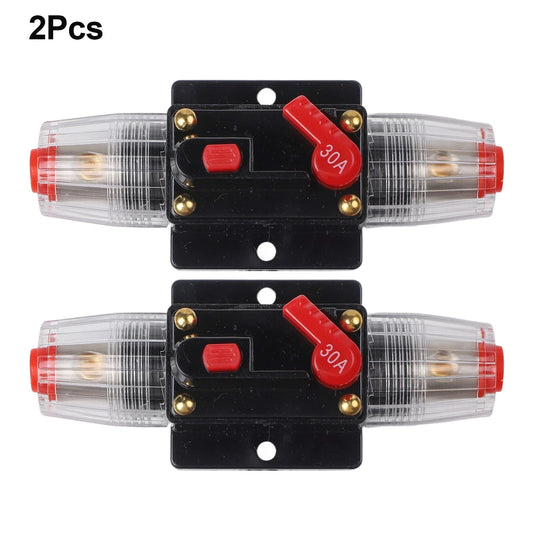 2 x 1224V DC 30A Resettable Fuse Breaker for Automotive Electrical Safety