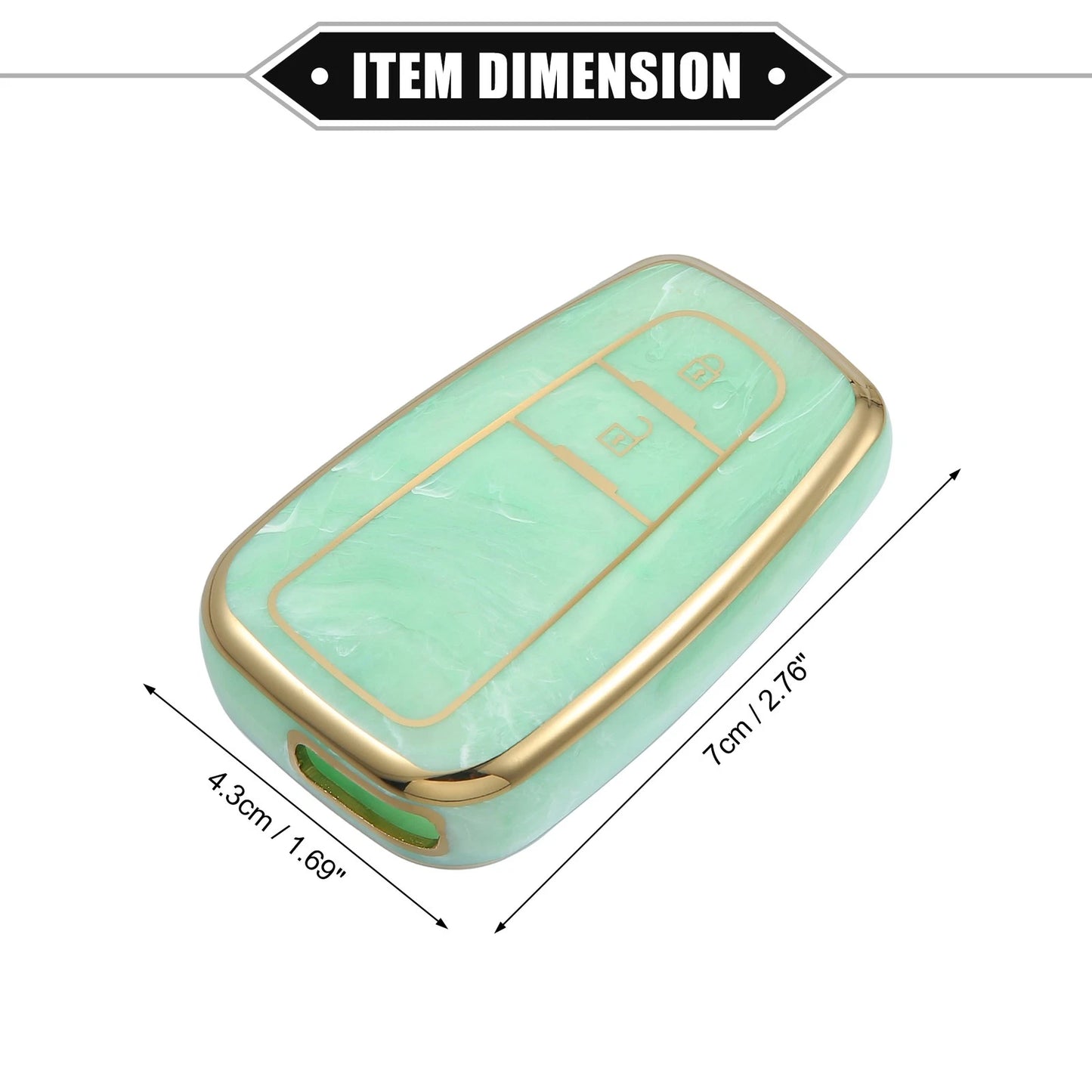 Smart Key Fob Cover Case for Toyota Prius 2006-2022 - 2 x TPU Green
