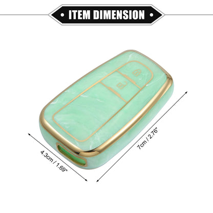 Smart Key Fob Cover Case for Toyota Prius 2006-2022 - 2 x TPU Green