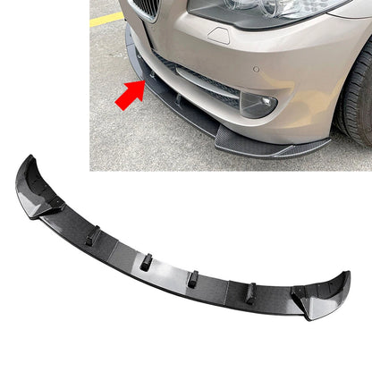Carbon Look Front Bumper Spoiler Lip for BMW 5 Series F10 (2011-2014)