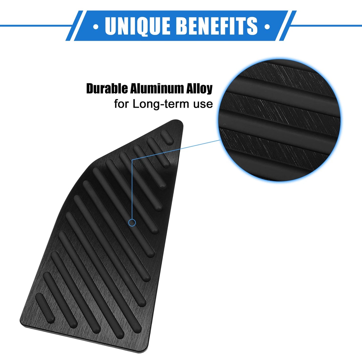 Car Foot Rest Pedal Cover for Toyota Corolla (2019-2020) - Aluminum Alloy Black
