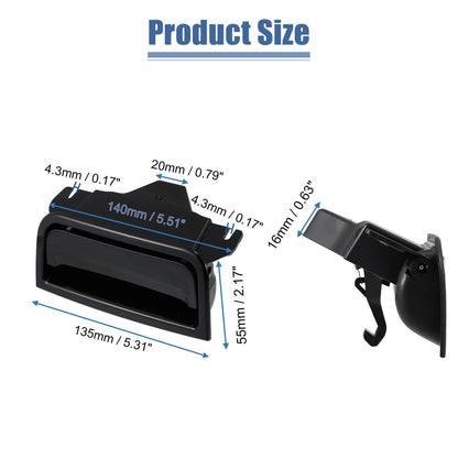 Center Console Cover Lock Armrest Lid Plastic for GMC Matte Black