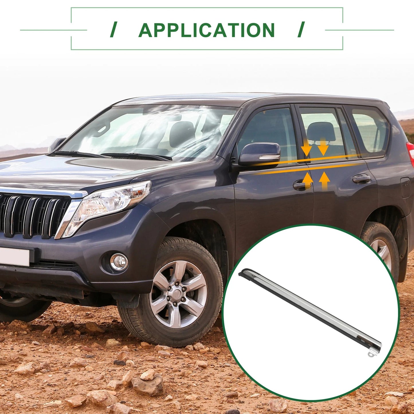 1pc Rear Left Weatherstrip Window Seal for Toyota Land Cruiser