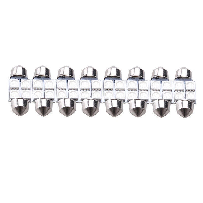 8PCS White 31mm Car Wedge Parking Bulb Lights for Various Makes & Models